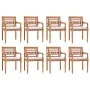 Juego comedor de jardín 9 pzas con cojines blancos madera teca de , Conjuntos de jardín - Ref: Foro24-3155985, Precio: 1,00 €...