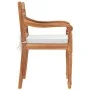 Juego comedor de jardín 9 pzas con cojines blancos madera teca de , Conjuntos de jardín - Ref: Foro24-3155985, Precio: 1,00 €...