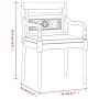 Juego comedor de jardín 9 pzas con cojines blancos madera teca de , Conjuntos de jardín - Ref: Foro24-3155985, Precio: 1,00 €...
