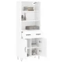 Aparador alto madera contrachapada blanco 69,5x34x180 cm von , Sideboards - Ref: Foro24-3200545, Preis: 156,91 €, Rabatt: %