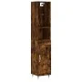 Aparador de madera contrachapada roble ahumado 34,5x34x180 cm de , Aparadores - Ref: Foro24-3190066, Precio: 84,59 €, Descuen...
