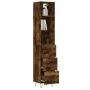 Aparador de madera contrachapada roble ahumado 34,5x34x180 cm de , Aparadores - Ref: Foro24-3189698, Precio: 95,74 €, Descuen...
