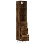 Aparador de madera contrachapada roble ahumado 34,5x34x180 cm de , Aparadores - Ref: Foro24-3189698, Precio: 95,74 €, Descuen...