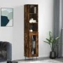 Aparador de madera contrachapada roble ahumado 34,5x34x180 cm de , Aparadores - Ref: Foro24-3189890, Precio: 83,11 €, Descuen...
