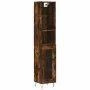 Aparador de madera contrachapada roble ahumado 34,5x34x180 cm de , Aparadores - Ref: Foro24-3189890, Precio: 83,11 €, Descuen...