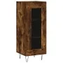 Aparador de madera contrachapada roble ahumado 34,5x34x180 cm de , Aparadores - Ref: Foro24-3189890, Precio: 83,11 €, Descuen...