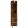Aparador de madera contrachapada roble ahumado 34,5x34x180 cm by , Sideboards - Ref: Foro24-3189714, Price: 106,50 €, Discoun...