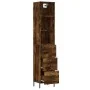 Aparador de madera contrachapada roble ahumado 34,5x34x180 cm by , Sideboards - Ref: Foro24-3189714, Price: 106,50 €, Discoun...