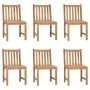 Sillas de jardín 6 unidades con cojines madera maciza de teca by , Garden chairs - Ref: Foro24-3073129, Price: 666,21 €, Disc...