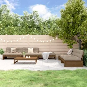 Juego muebles de jardín 6 piezas madera maciza pino marrón miel von , Gartensets - Ref: Foro24-3186644, Preis: 677,47 €, Raba...