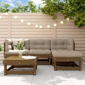 Juego de sofás de jardín 5 pzas madera maciza pino marrón miel von , Gartensets - Ref: Foro24-3186161, Preis: 296,62 €, Rabat...