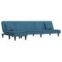 Sofá cama en forma de L terciopelo azul 255x140x70 cm by , Sofas - Ref: Foro24-3157250, Price: 378,13 €, Discount: %