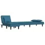 Sofá cama en forma de L terciopelo azul 255x140x70 cm by , Sofas - Ref: Foro24-3157250, Price: 378,13 €, Discount: %