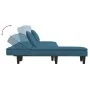 Sofá cama en forma de L terciopelo azul 255x140x70 cm by , Sofas - Ref: Foro24-3157250, Price: 378,13 €, Discount: %