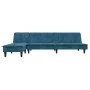 Sofá cama en forma de L terciopelo azul 255x140x70 cm von , Sofas - Ref: Foro24-3157259, Preis: 412,11 €, Rabatt: %
