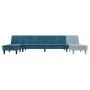 Sofá cama en forma de L terciopelo azul 255x140x70 cm von , Sofas - Ref: Foro24-3157259, Preis: 412,11 €, Rabatt: %