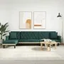 Sofá cama en forma de L terciopelo verde oscuro 271x140x70 cm by , Sofas - Ref: Foro24-3157278, Price: 472,53 €, Discount: %