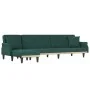 Sofá cama en forma de L terciopelo verde oscuro 271x140x70 cm by , Sofas - Ref: Foro24-3157278, Price: 472,53 €, Discount: %