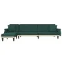 Sofá cama en forma de L terciopelo verde oscuro 271x140x70 cm by , Sofas - Ref: Foro24-3157278, Price: 472,53 €, Discount: %
