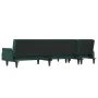 Sofá cama en forma de L terciopelo verde oscuro 271x140x70 cm by , Sofas - Ref: Foro24-3157278, Price: 472,53 €, Discount: %