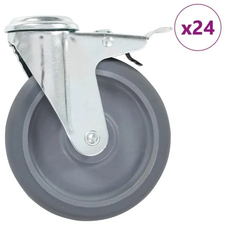 Ruedas giratorias con agujero pasador 24 unidades 125 mm von , Materialhandhabung - Ref: Foro24-277879, Preis: 172,10 €, Raba...