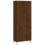 Aparador alto madera contrachapada marrón roble 69,5x34x180 cm by , Sideboards - Ref: Foro24-3195922, Price: 160,63 €, Discou...
