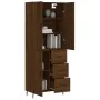 Aparador alto madera contrachapada marrón roble 69,5x34x180 cm by , Sideboards - Ref: Foro24-3195922, Price: 160,63 €, Discou...