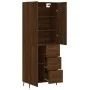 Aparador alto madera contrachapada marrón roble 69,5x34x180 cm by , Sideboards - Ref: Foro24-3195922, Price: 160,63 €, Discou...