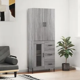 Aparador alto madera contrachapada gris sonoma 69,5x34x180 cm von , Sideboards - Ref: Foro24-3195969, Preis: 177,01 €, Rabatt: %