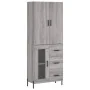 Aparador alto madera contrachapada gris sonoma 69,5x34x180 cm by , Sideboards - Ref: Foro24-3195969, Price: 177,00 €, Discoun...