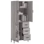 Aparador alto madera contrachapada gris sonoma 69,5x34x180 cm by , Sideboards - Ref: Foro24-3195969, Price: 177,00 €, Discoun...