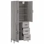 Aparador alto madera contrachapada gris sonoma 69,5x34x180 cm by , Sideboards - Ref: Foro24-3195969, Price: 177,00 €, Discoun...