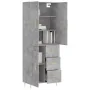 Aparador alto madera contrachapada gris hormigón 69,5x34x180 cm de , Aparadores - Ref: Foro24-3196007, Precio: 163,13 €, Desc...