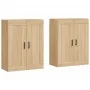 Armarios de pared 2 uds madera de ingeniería roble Sonoma de , Aparadores - Ref: Foro24-3198028, Precio: 143,31 €, Descuento: %