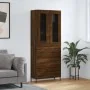 Aparador alto madera contrachapada marrón roble 69,5x34x180 cm de , Aparadores - Ref: Foro24-3198416, Precio: 205,32 €, Descu...