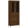 Aparador alto madera contrachapada marrón roble 69,5x34x180 cm de , Aparadores - Ref: Foro24-3198416, Precio: 205,32 €, Descu...