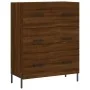 Aparador alto madera contrachapada marrón roble 69,5x34x180 cm de , Aparadores - Ref: Foro24-3198416, Precio: 205,32 €, Descu...