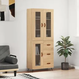 Aparador alto madera contrachapada color roble 69,5x34x180 cm von , Sideboards - Ref: Foro24-3198572, Preis: 171,93 €, Rabatt: %