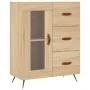 Aparador alto madera contrachapada color roble 69,5x34x180 cm de , Aparadores - Ref: Foro24-3198572, Precio: 171,93 €, Descue...