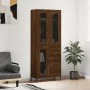 Aparador alto madera contrachapada marrón roble 69,5x34x180 cm by , Sideboards - Ref: Foro24-3198608, Price: 203,58 €, Discou...