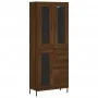 Aparador alto madera contrachapada marrón roble 69,5x34x180 cm by , Sideboards - Ref: Foro24-3198608, Price: 203,58 €, Discou...