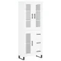 Aparador alto madera contrachapada blanco 69,5x34x180 cm by , Sideboards - Ref: Foro24-3198617, Price: 193,36 €, Discount: %