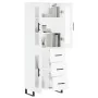 Aparador alto madera contrachapada blanco 69,5x34x180 cm by , Sideboards - Ref: Foro24-3198617, Price: 193,36 €, Discount: %