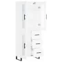 Aparador alto madera contrachapada blanco 69,5x34x180 cm by , Sideboards - Ref: Foro24-3198617, Price: 193,36 €, Discount: %