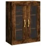 Aparador alto madera contrachapada roble ahumado 69,5x34x180 cm by , Sideboards - Ref: Foro24-3198710, Price: 135,14 €, Disco...