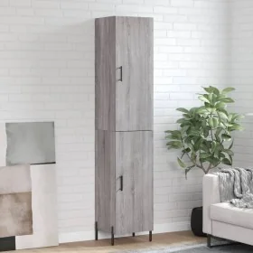 Aparador alto madera contrachapada gris Sonoma 34,5x34x180 cm von , Sideboards - Ref: Foro24-3198799, Preis: 107,62 €, Rabatt: %