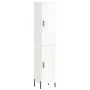 Aparador alto madera contrachapada blanco brillo 34,5x34x180 cm de , Aparadores - Ref: Foro24-3199115, Precio: 113,39 €, Desc...
