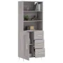 Aparador alto madera contrachapada gris sonoma 69,5x34x180 cm by , Sideboards - Ref: Foro24-3190011, Price: 147,89 €, Discoun...