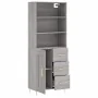 Aparador alto madera contrachapada gris sonoma 69,5x34x180 cm by , Sideboards - Ref: Foro24-3190011, Price: 147,89 €, Discoun...