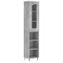 Aparador de madera contrachapada gris hormigón 34,5x34x180 cm de , Aparadores - Ref: Foro24-3199349, Precio: 87,88 €, Descuen...
